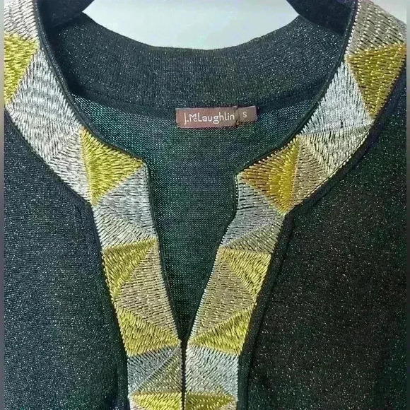 J. McLaughlin Metallic Shimmer Tunic Top - Picture 3 of 6